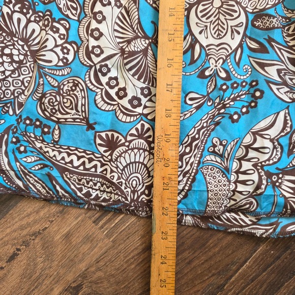 Trina Turk Silk Blend Paisley Halter Tank Top Blue Brown‎ White Size S Boho chic - Picture 7 of 8